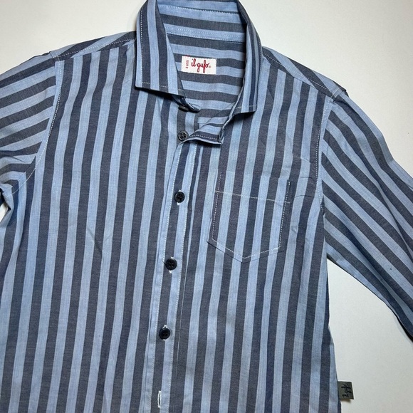 Il Gufo Other - Il Gufo Blue Striped Button Down Shirt size 4